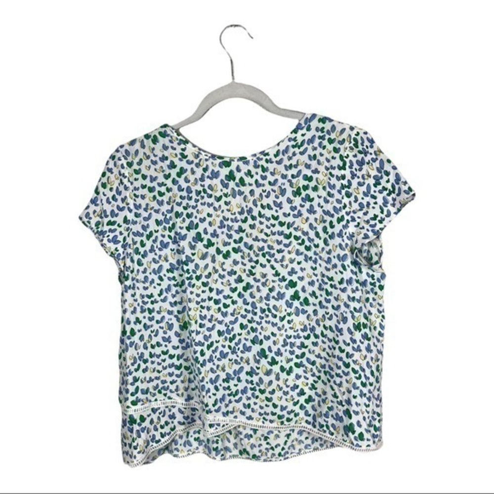 Zara Cross Back Leaf Top Blouse